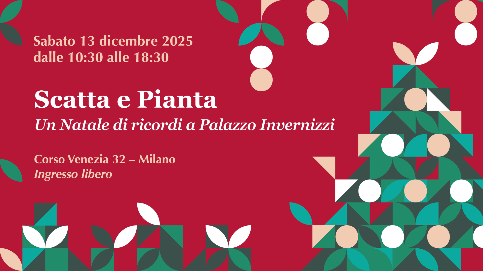 Scatta e Pianta. Un natale di ricordi a Palazzo Invernizzi